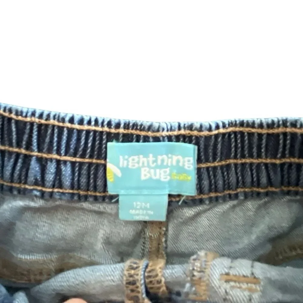 Lighting bug denim shorts. Size 12m